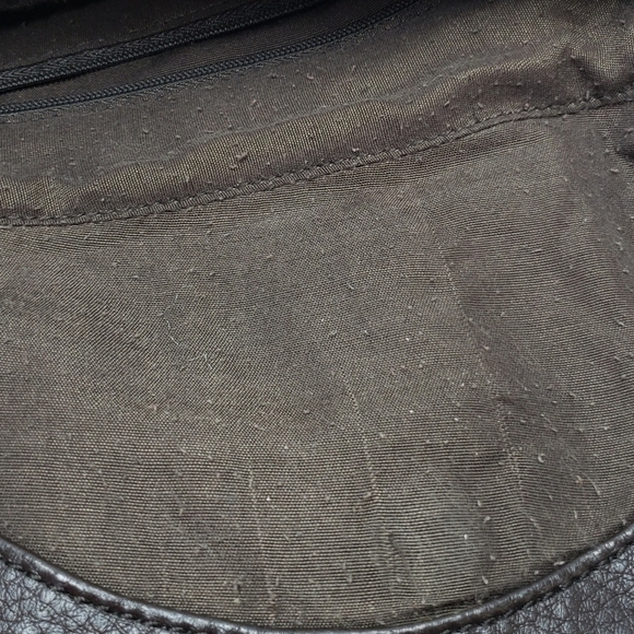 The Sak Deena Leather Crossbody Hobo Bag Foldover Multi Texture Shimmer - Picture 15 of 16